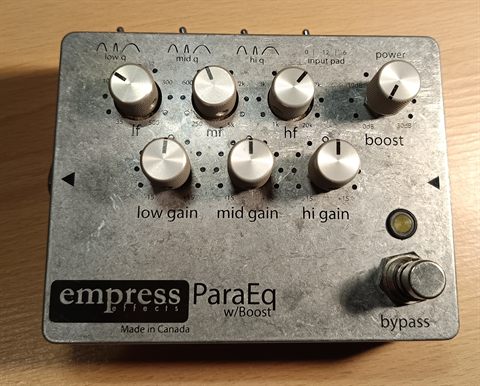 Empress ParaEq shora, ovládací prvky